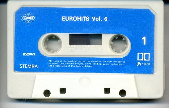 Eurohits Vol. 6 16 nrs cassette 1979 ZGAN - 3