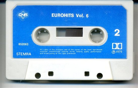 Eurohits Vol. 6 16 nrs cassette 1979 ZGAN - 4