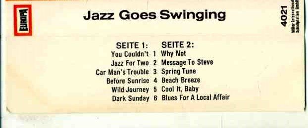 St. Tropez Jazz Octet Johnny Dover Jazz Goes Swinging ZGAN - 2