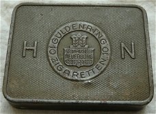 Blik Sigareten / Blechdose Zigarettendose, H N Haus Neuerburg, Tropenpackung. jaren'30/'40.(Nr.2) 