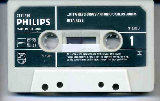 Rita Reys Sings Antonio Carlos Jobim cassette 1981 als NIEUW - 4