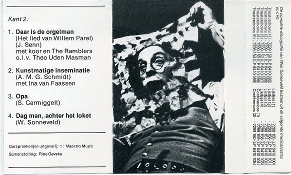 Wim Sonneveld Confèrences-1 cassette 1974 8 nrs als NIEUW - 4