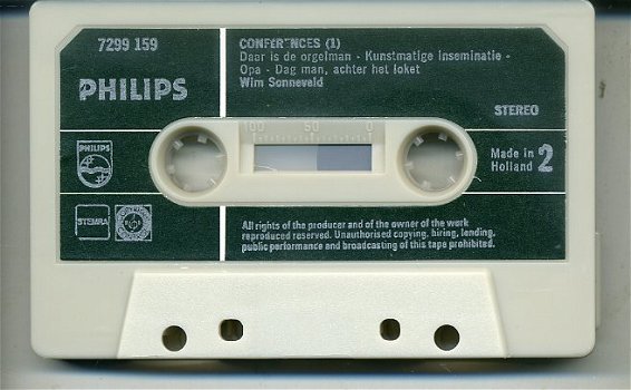 Wim Sonneveld Confèrences-1 cassette 1974 8 nrs als NIEUW - 6