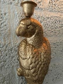 Set gietijzeren papegaaien gold-kleur als wand kandelaars - Afbeelding 4