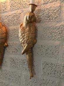 Set gietijzeren papegaaien gold-kleur als wand kandelaars - Afbeelding 5