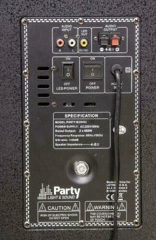 PARTY-BOX412 Geluidsysteem USB, SD, Bluetooth 1200 Watt - 3