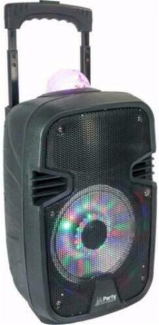 Mobiele Speaker 8 inch 300Watt Party-7astro (6110P-BKJ)
