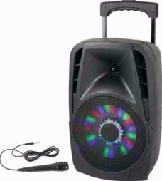 Mobiele Speaker 8 inch 300Watt Party-8led (6100P-BKJ)