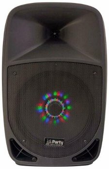 PARTY-12LED Mobiele box met Usb, Bt, Fm en Vhf Microfoon - 1