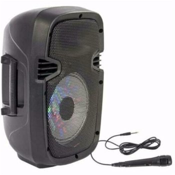 PARTY-7LED Mobiele Speaker 8 inch 300Watt (6099P-B) - 3