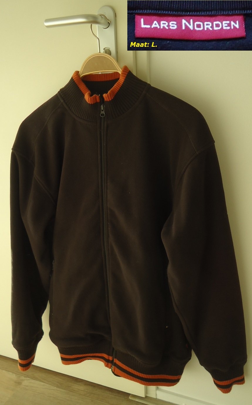Nieuw bruin gewatteerd fleece vest van Lars Norden (maat: L) - nr. 1