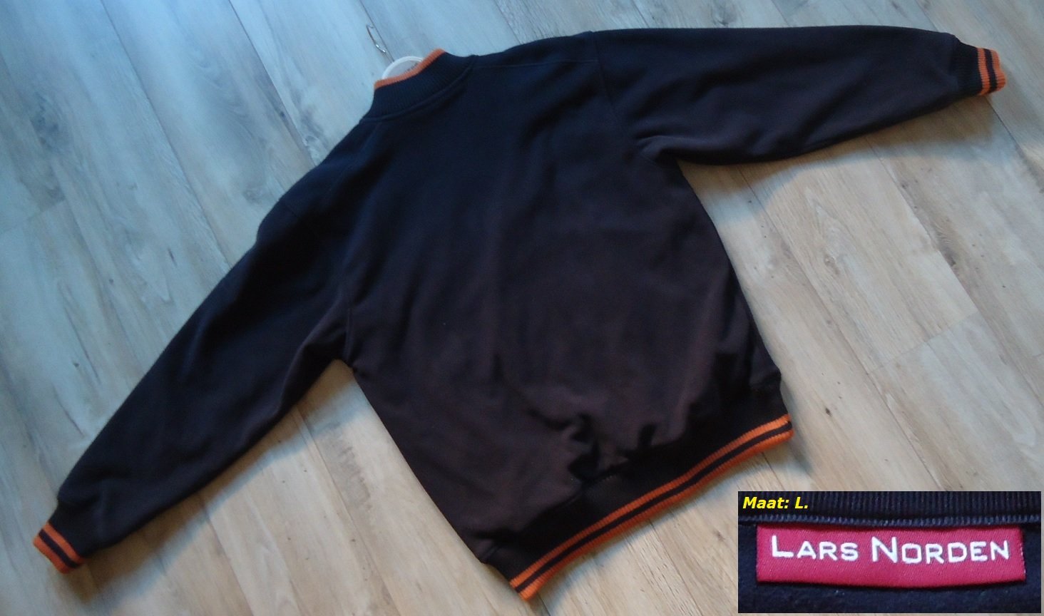 Nieuw bruin gewatteerd fleece vest van Lars Norden (maat: L) - Afbeelding 7