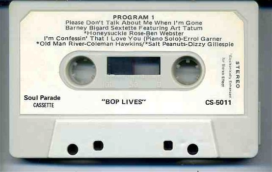 Bop Lives Diverse artiesten Jazz 10 nrs cassette 1977 ZGAN - 3