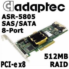 Adaptec ASR-5805 512MB 8-Port SAS SATA RAID PCI-e Controller