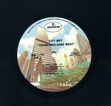 City Boy Young Men Gone West 11 nrs LP 1977 USA ZGAN - 2