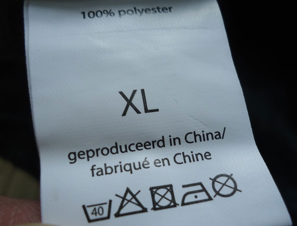 Nieuw blauw vest met rits van 100% polyester (maat: XL). - Afbeelding 4