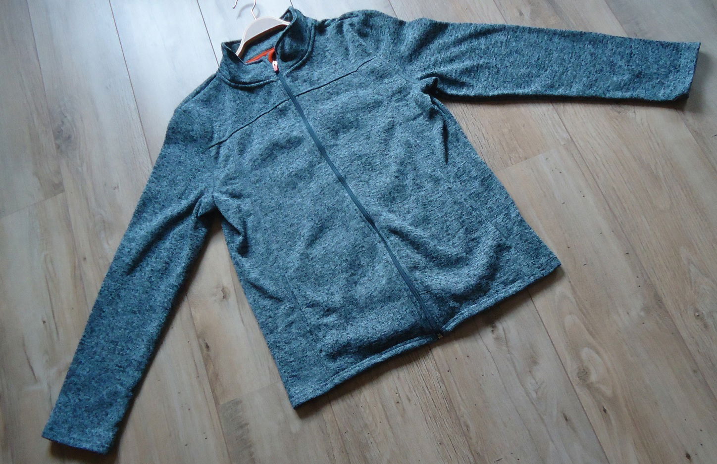 Nieuw blauw vest met rits van 100% polyester (maat: XL). - Afbeelding 5