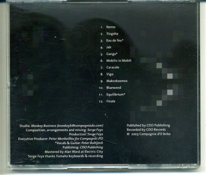 Serge Feys Compagnie d'O H2O cd 2003 12 nummers ZGAN - 1