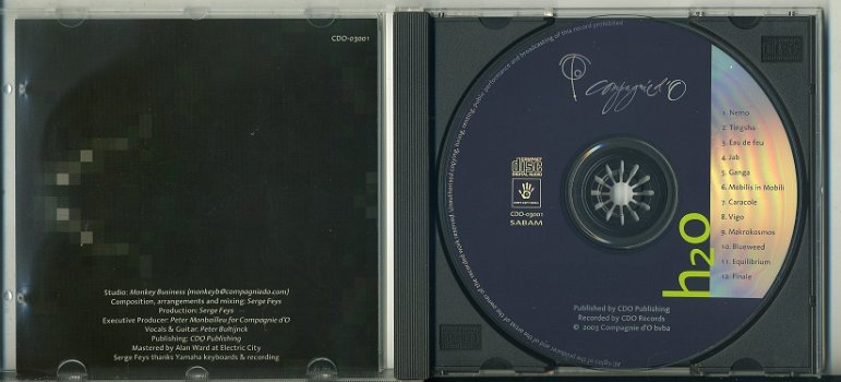 Serge Feys Compagnie d'O H2O cd 2003 12 nummers ZGAN - 2