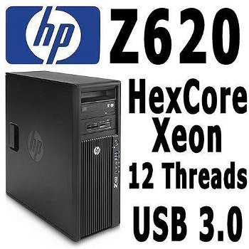 HP Z620 Workstation E5-2620 HexCore 2Ghz 16GB 256GB SSD W10 - 0