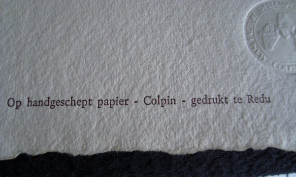 gedicht op handgeschept papier - 2