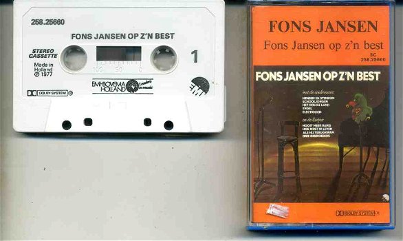 Fons Jansen op z’n best 9 nrs cassette 1977 ZGAN - 0
