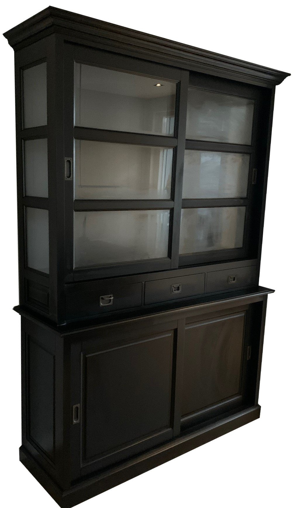 Buffetkast zwart - grijs Sittard 160 x 50/40 x 220cm - nr. 1