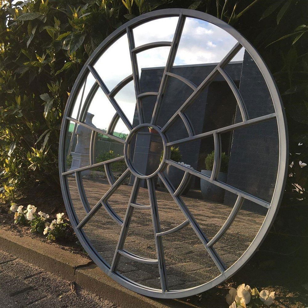 Grote forse ronde kerkspiegel, heel fraai in vorm.-kado - Afbeelding 7