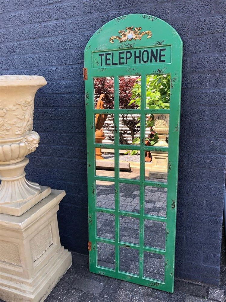 Grote forse Telephone deur spiegel, heel fraai in vorm - nr. 1
