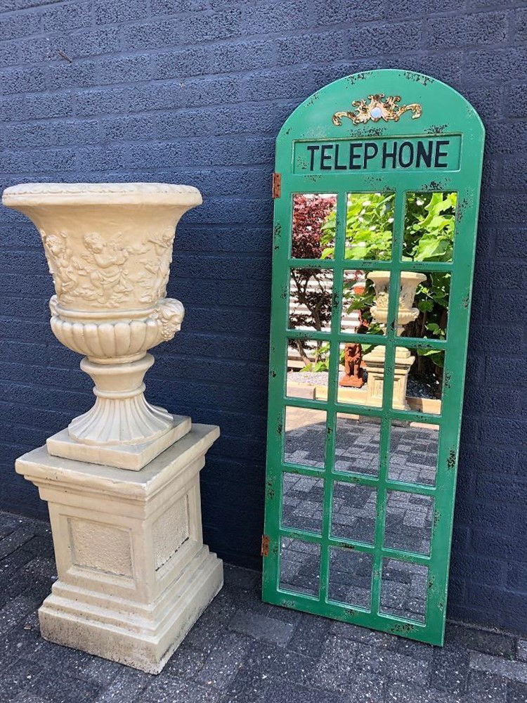 Grote forse Telephone deur spiegel, heel fraai in vorm - Afbeelding 2