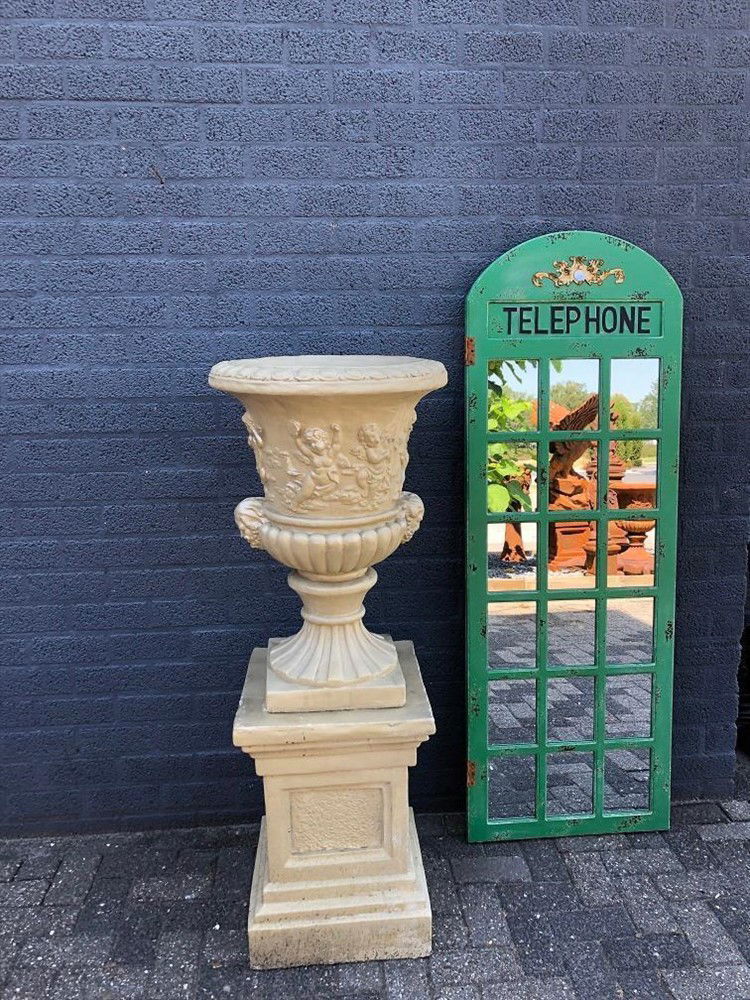 Grote forse Telephone deur spiegel, heel fraai in vorm - Afbeelding 6
