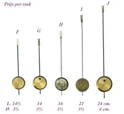 = Franse pendule slinger = zie omschrijving = 41844