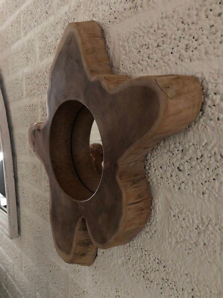 Koloniaal houten wand spiegel. - Afbeelding 5