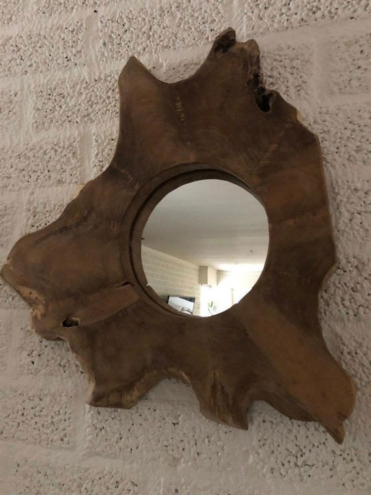 Koloniaal houten wand spiegel. - Afbeelding 7