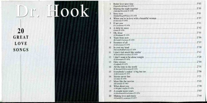Dr. Hook 20 Great Love Songs cd 1996 ZGAN - 3