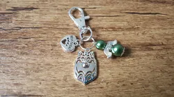 Sleutelhanger Finse lappenhond silver plated met guardian lucky angel NIEUW