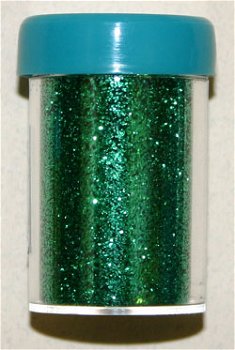 Glitter strooi potje Groen-fijn 10724-0027 - 0