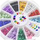 12 vaks doosje met Ovaal steentjes in 12 verschillende kleuren 10835 - 0 - Thumbnail