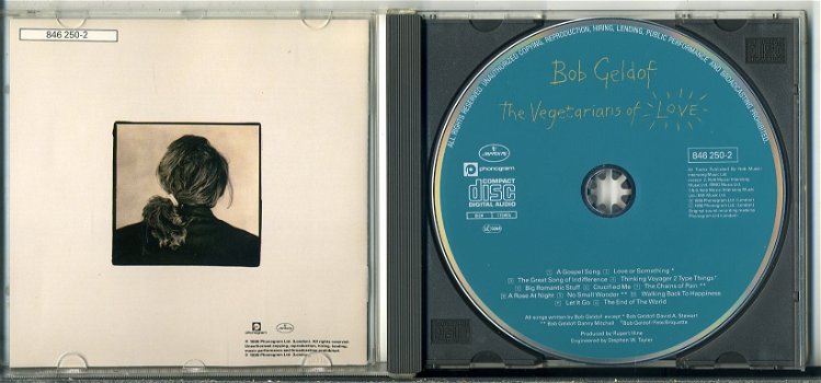 Bob Geldof The Vegetarians of Love 12 nrs cd 1990 ZGAN - 2