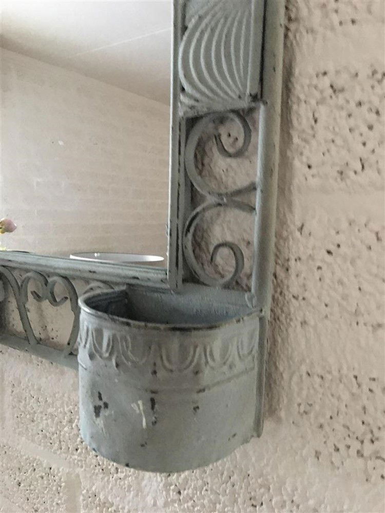 Prachtige wandspiegel in metaal wandornament, mintgreen - Afbeelding 7