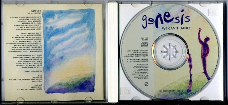 Genesis We Can't Dance 12 nrs cd 1991 ZGAN - 2