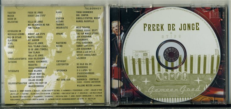 Freek de Jonge & Stips Gemeen Goed 13 nrs cd 1997 ZGAN - 2