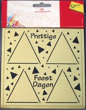 3D Ministencil - Prettige Feestdagen MD1003 - 0