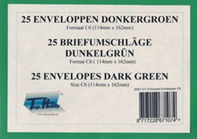 C6 Enveloppen 25 st. Donkergroen - 0