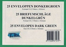 C6 Enveloppen 25 st. Donkergroen