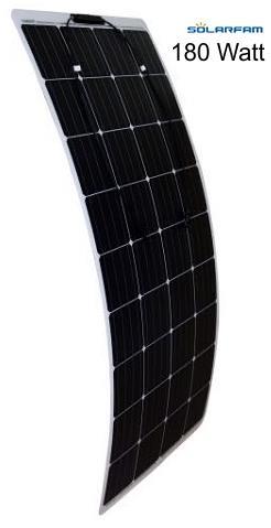 Goedkope 12V-MONO-FLEXIBLE 180W semi flexibele zonnepanelen set - Afbeelding 2