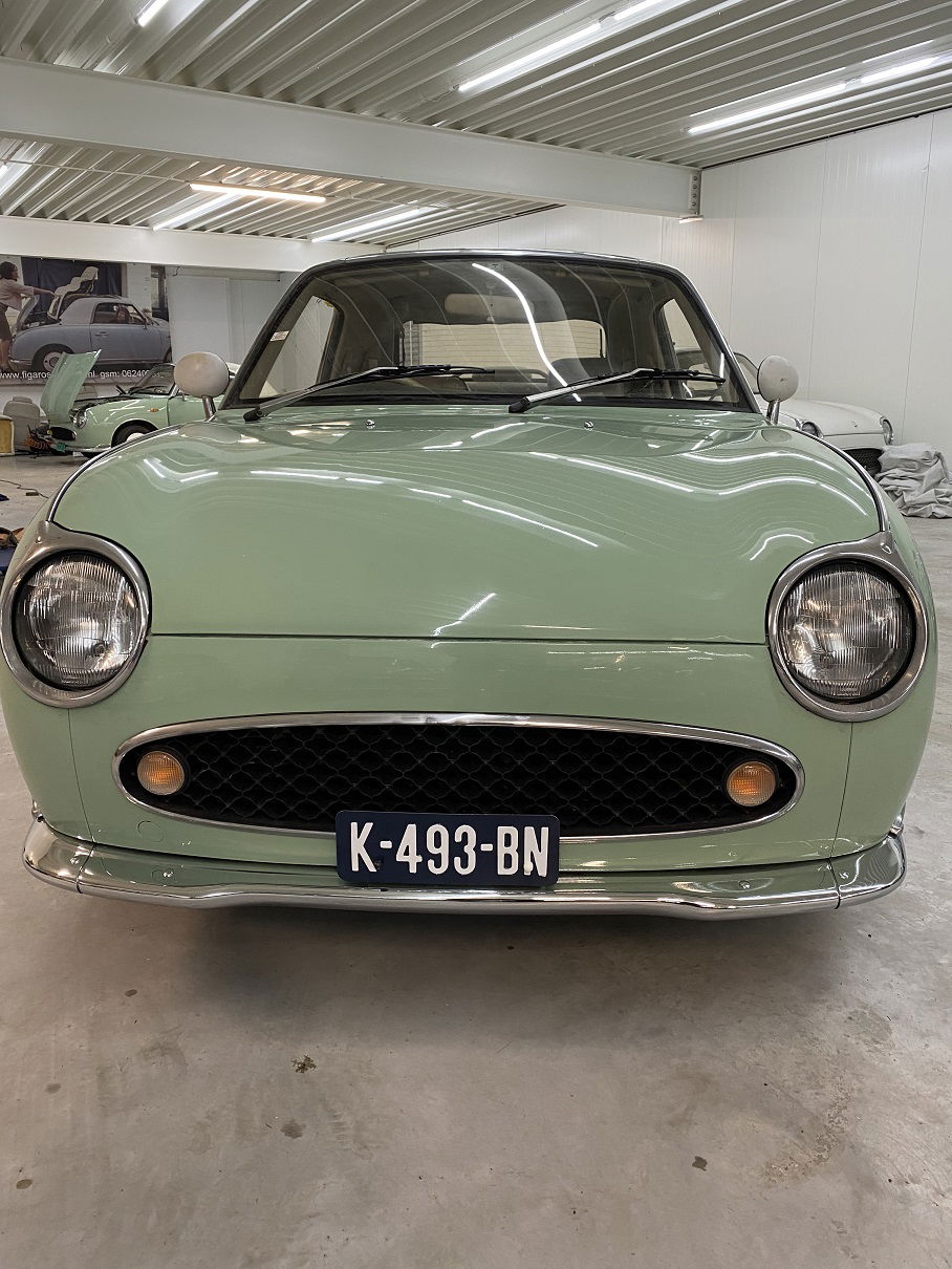 Hele mooie Nissan Figaro in Emerald Groen vers uit Japan met 67000km - nr. 1