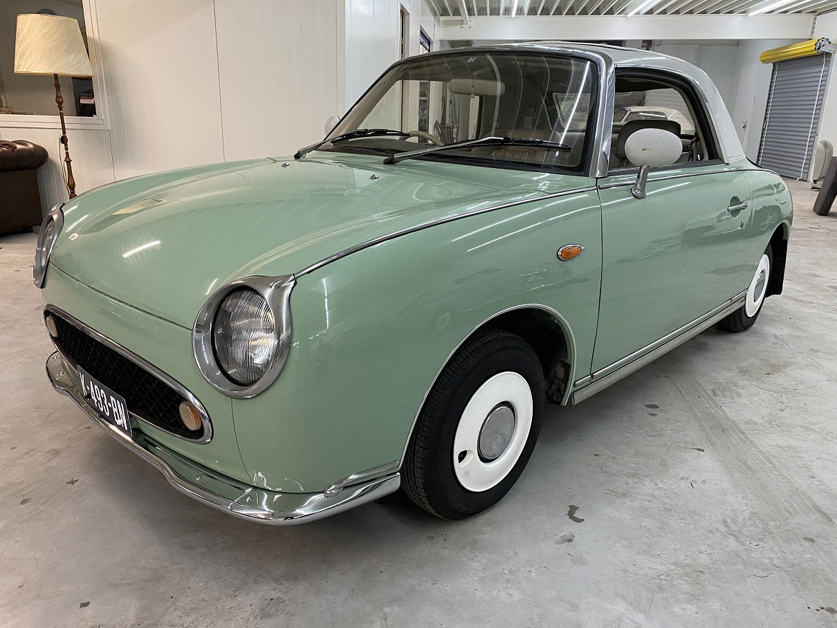 Hele mooie Nissan Figaro in Emerald Groen vers uit Japan met 67000km - Afbeelding 2