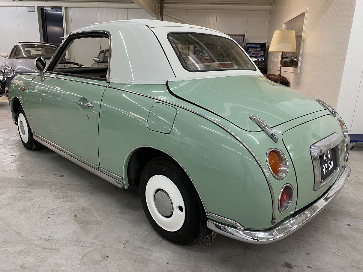Hele mooie Nissan Figaro in Emerald Groen vers uit Japan met 67000km - Afbeelding 3