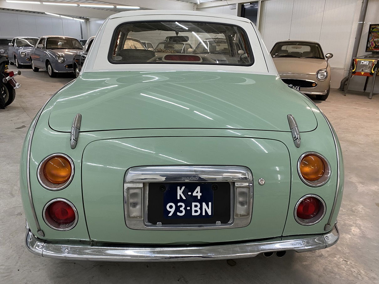 Hele mooie Nissan Figaro in Emerald Groen vers uit Japan met 67000km - Afbeelding 4